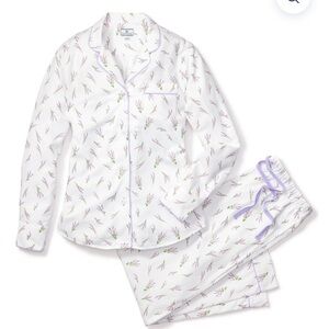 Petite Plume Women's Twill Pajama Top in Fields of Provence Sz M